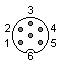 6 pin DIN female connector layout