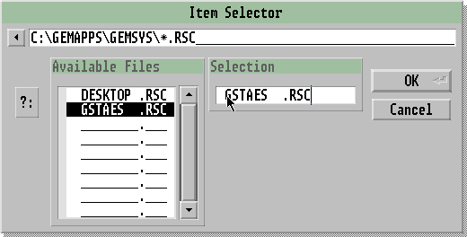 [GEM/5 item selector]